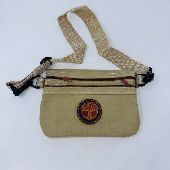 Tanners Creek Canvas Tan Zipper Pouch Crossbody Bag Neutral Casual - Picture 8 of 8